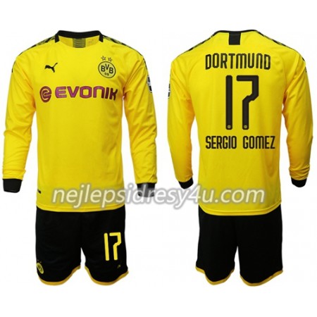 Fotbalové dres Borussia Dortmund Sergio Gomez 17 Dětské Domácí 2019/20 Dlouhý Rukáv